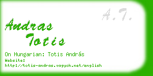 andras totis business card